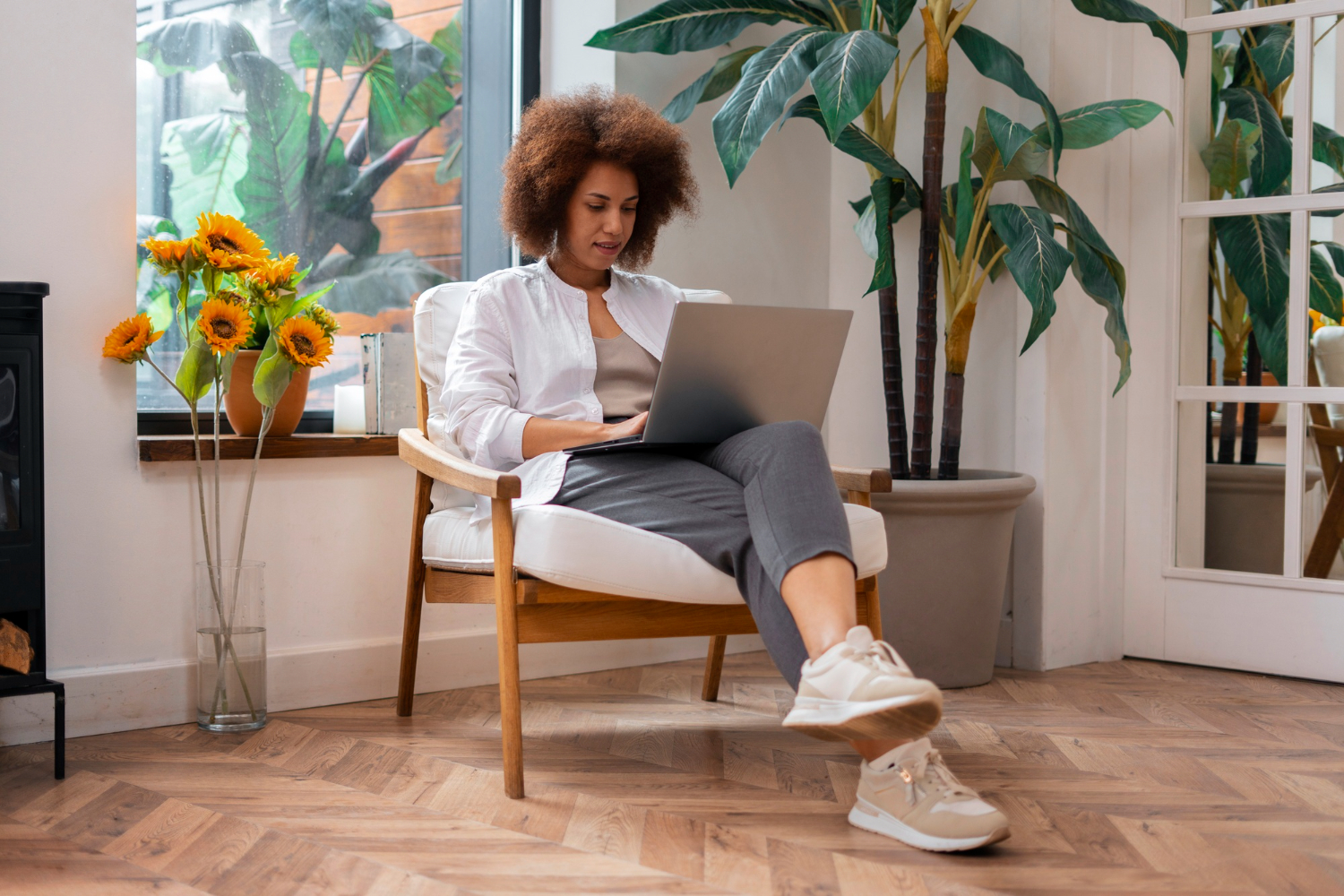 Person having a confidential online therapy session at home — Convo E-Therapy Kenya
